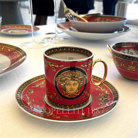 versace medusa coffee cups|Versace coffee cup and saucer.